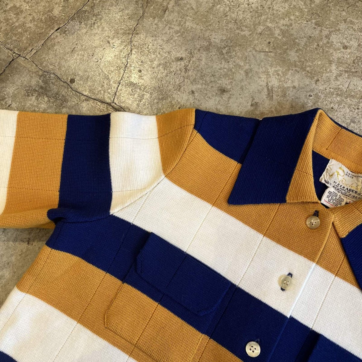 画像10: MULCH BORDER DOUBLE POCKET DESIGN KNIT JACKET / Ladies M(L) (10)