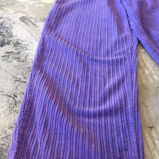 画像7: PURPLE COLOR CORDUROY WIDE SILHOUETTE PANTS / W33 (7)