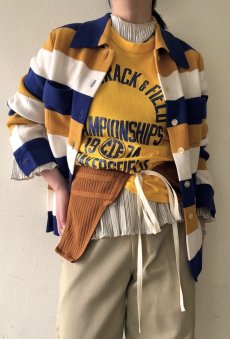 画像13: MULCH BORDER DOUBLE POCKET DESIGN KNIT JACKET / Ladies M(L) (13)