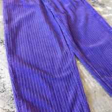 画像5: PURPLE COLOR CORDUROY WIDE SILHOUETTE PANTS / W33 (5)