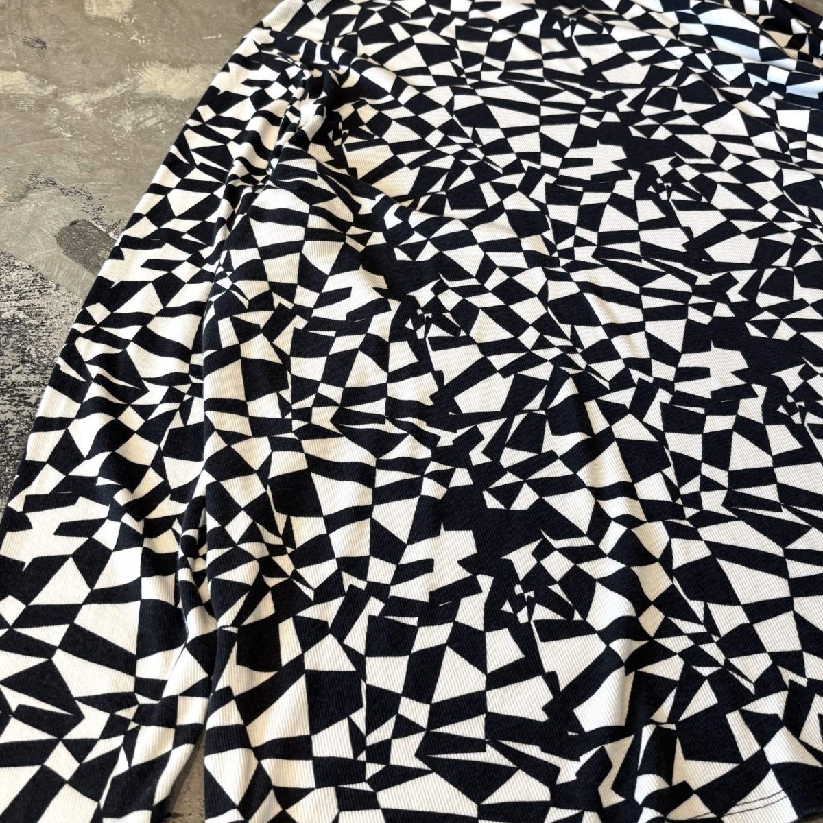 画像5: ALL OVER BICOLOR PATTERN HI-NECK L/S TOPS / Mens XL  (5)