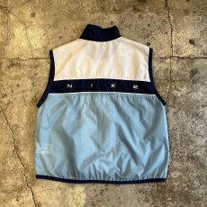 画像2: 【NIKE】3 COLOR HALF NECK DESIGN NYLON VEST / Ladies M(L) (2)
