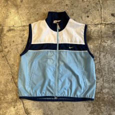 画像1: 【NIKE】3 COLOR HALF NECK DESIGN NYLON VEST / Ladies M(L) (1)