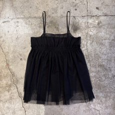 画像1: BLACK COLOR TULLE CAMISOLE TUNIC / Ladies M (1)