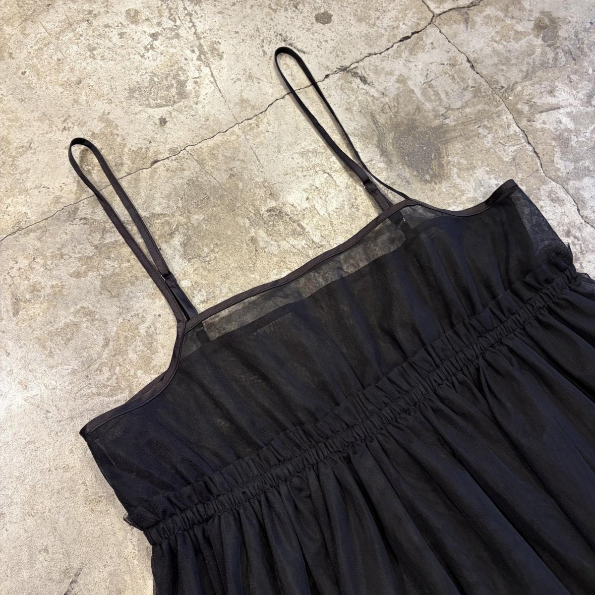 画像3: BLACK COLOR TULLE CAMISOLE TUNIC / Ladies M (3)