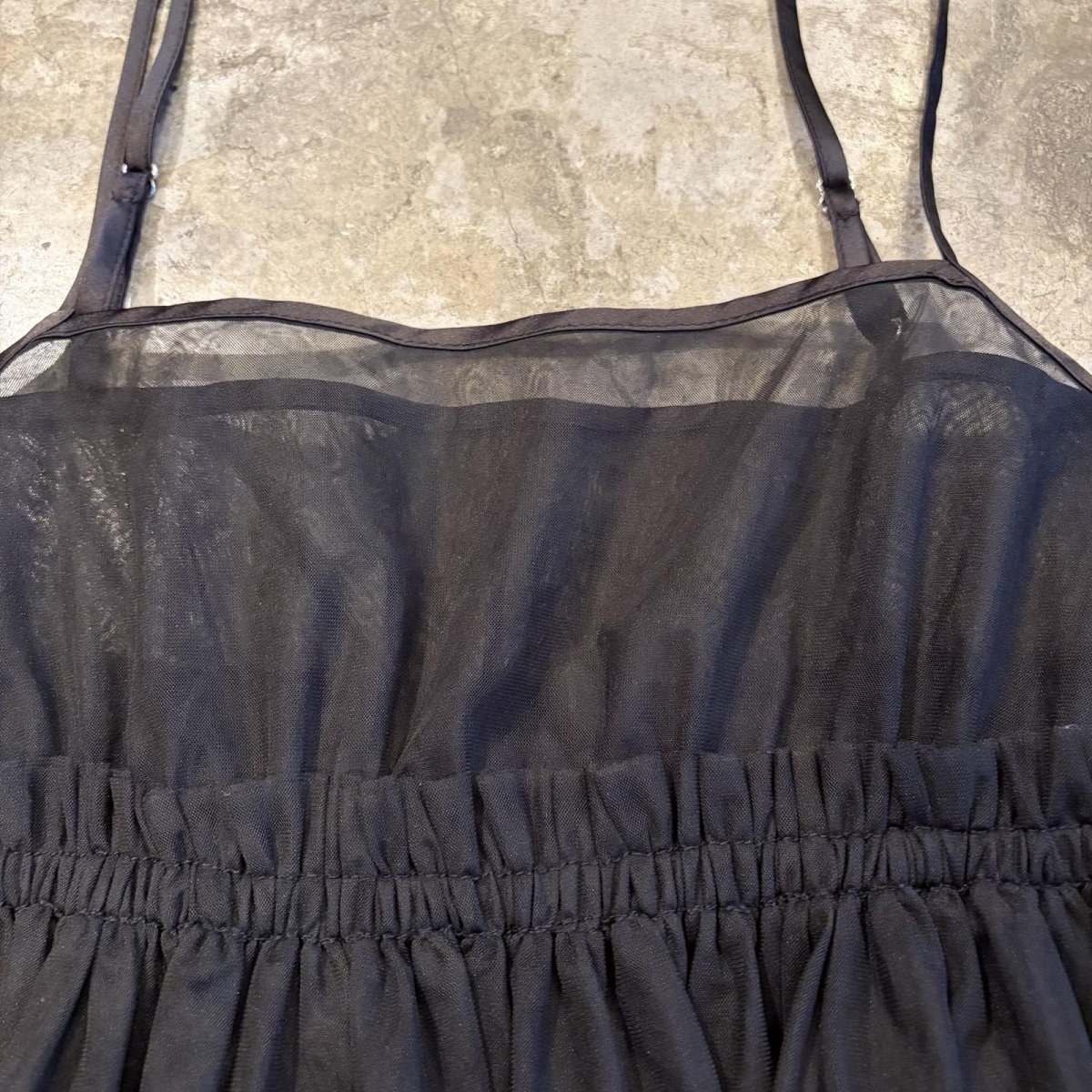 画像7: BLACK COLOR TULLE CAMISOLE TUNIC / Ladies M (7)