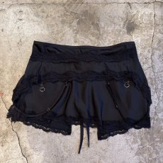 画像2: 【Wiz&Witch】"UNITED" LACE MIX WRAP SKIRT / FREE (2)