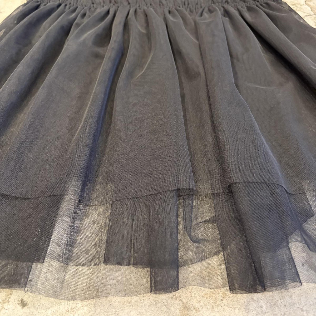 画像4: BLACK COLOR TULLE CAMISOLE TUNIC / Ladies M (4)