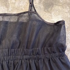 画像5: BLACK COLOR TULLE CAMISOLE TUNIC / Ladies M (5)