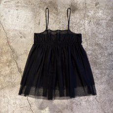 画像2: BLACK COLOR TULLE CAMISOLE TUNIC / Ladies M (2)