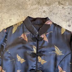 画像8: MIX COLOR BUTTERFLY PATTERN DESIGN CHINA JACKET / Ladies M (8)