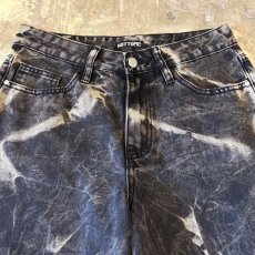 画像10: BLEACHED PATTERN WIDE SILHOUETTE DENIM PANTS / W30 (10)