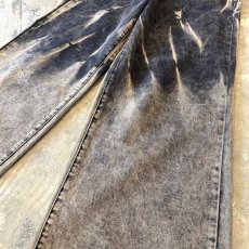 画像6: BLEACHED PATTERN WIDE SILHOUETTE DENIM PANTS / W30 (6)