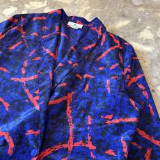 画像4: ALL OVER ARTISTIC PATTERN TAILORED JACKET / Mens M / MADE IN USA (4)