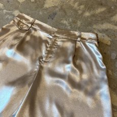 画像4: LUSTER GOLD COLOR WIDE SILHOUETTE SHORTS / W34 (4)