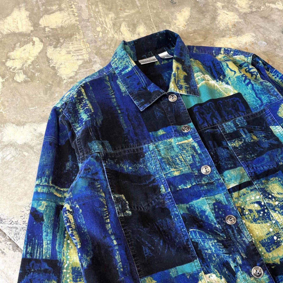 画像3: ALL OVER ART GRAPHIC PATTERN COTTON JACKET / Mens L (3)