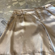 画像7: LUSTER GOLD COLOR WIDE SILHOUETTE SHORTS / W34 (7)