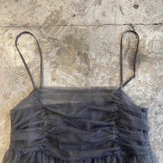 画像7: GREY COLOR GATHER DESIGN TULLE CAMISOLE / Ladies S~M (7)