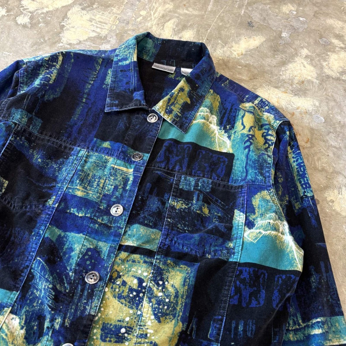 画像4: ALL OVER ART GRAPHIC PATTERN COTTON JACKET / Mens L (4)