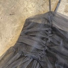 画像9: GREY COLOR GATHER DESIGN TULLE CAMISOLE / Ladies S~M (9)