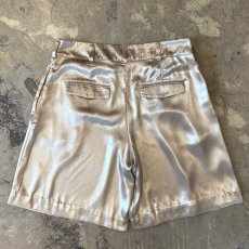 画像2: LUSTER GOLD COLOR WIDE SILHOUETTE SHORTS / W34 (2)