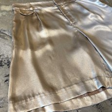画像5: LUSTER GOLD COLOR WIDE SILHOUETTE SHORTS / W34 (5)