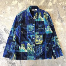画像1: ALL OVER ART GRAPHIC PATTERN COTTON JACKET / Mens L (1)
