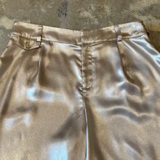 画像10: LUSTER GOLD COLOR WIDE SILHOUETTE SHORTS / W34 (10)