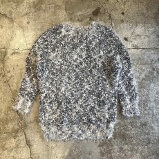 画像2: MIX COLOR OVER DESIGN SHAGGY KNIT SWEATER  / Ladies XL (2)