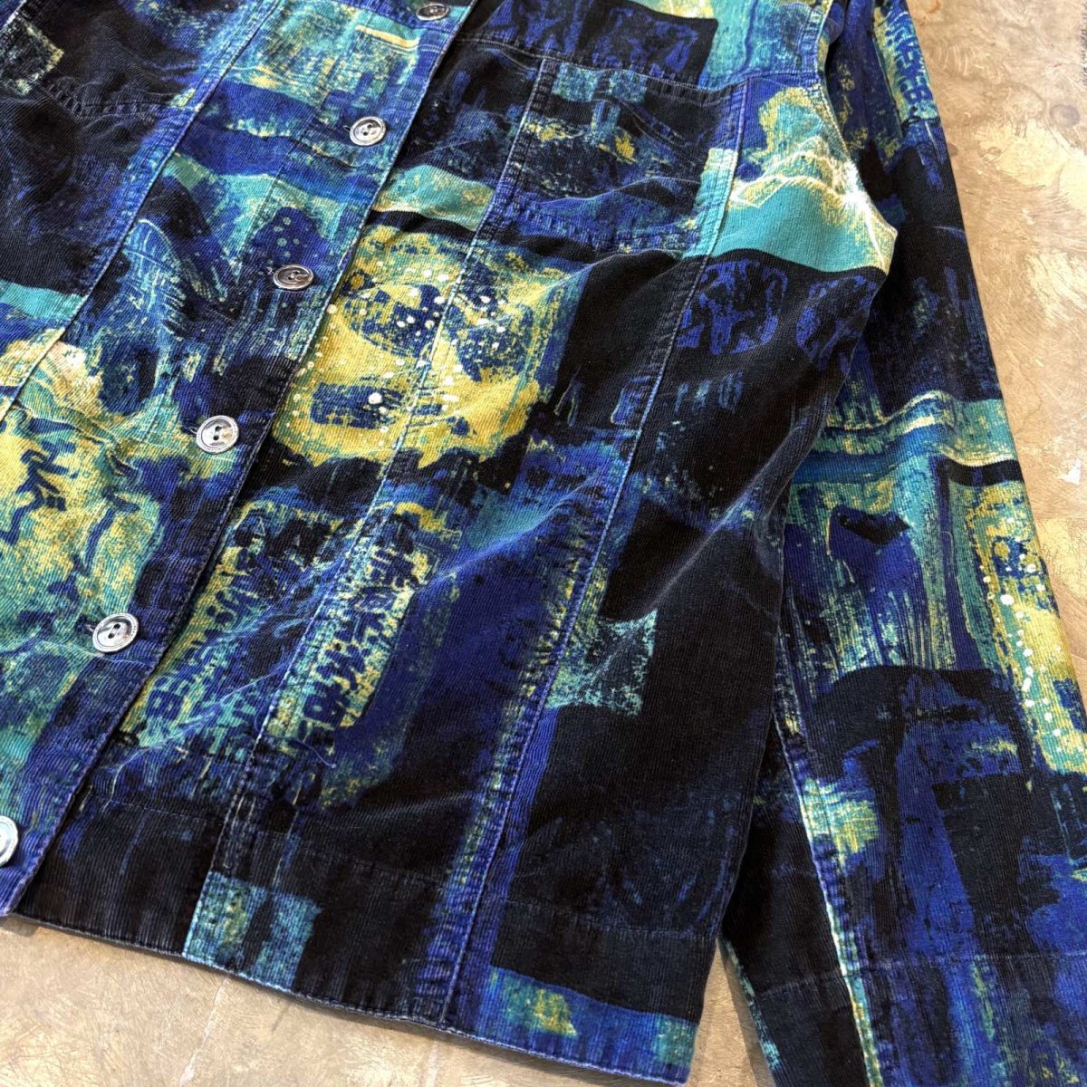 画像6: ALL OVER ART GRAPHIC PATTERN COTTON JACKET / Mens L (6)