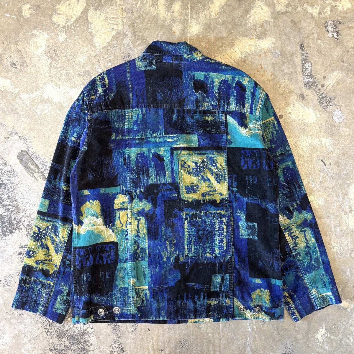 画像2: ALL OVER ART GRAPHIC PATTERN COTTON JACKET / Mens L (2)