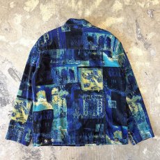 画像2: ALL OVER ART GRAPHIC PATTERN COTTON JACKET / Mens L (2)