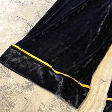 画像8: BLACK CRASH VELOUR WIDE SILHOUETTE PANTS / W30~FREE (8)