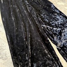 画像5: BLACK CRASH VELOUR WIDE SILHOUETTE PANTS / W30~FREE (5)