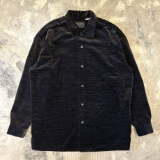 画像1: 90's ALL OVER PATTERN VELOUR L/S SHIRT / Mens L / MADE IN USA (1)