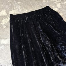 画像3: BLACK CRASH VELOUR WIDE SILHOUETTE PANTS / W30~FREE (3)