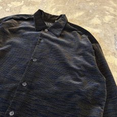 画像4: 90's ALL OVER PATTERN VELOUR L/S SHIRT / Mens L / MADE IN USA (4)