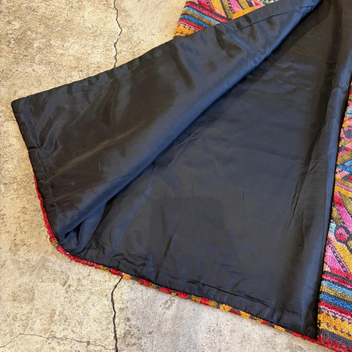 画像5: OLD GEOMETRIC PATTERN TAPESTRY DESIGN VEST / Ladies L (5)