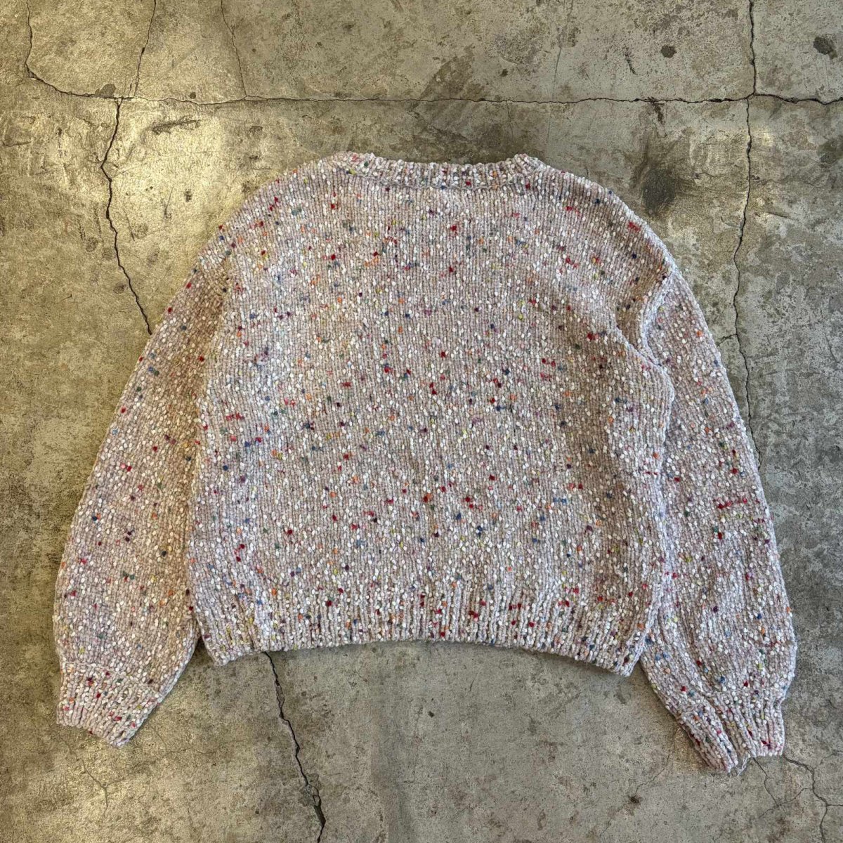 画像2: COLOR NEP CHENILLE KNIT SWEATER / Ladies M (2)