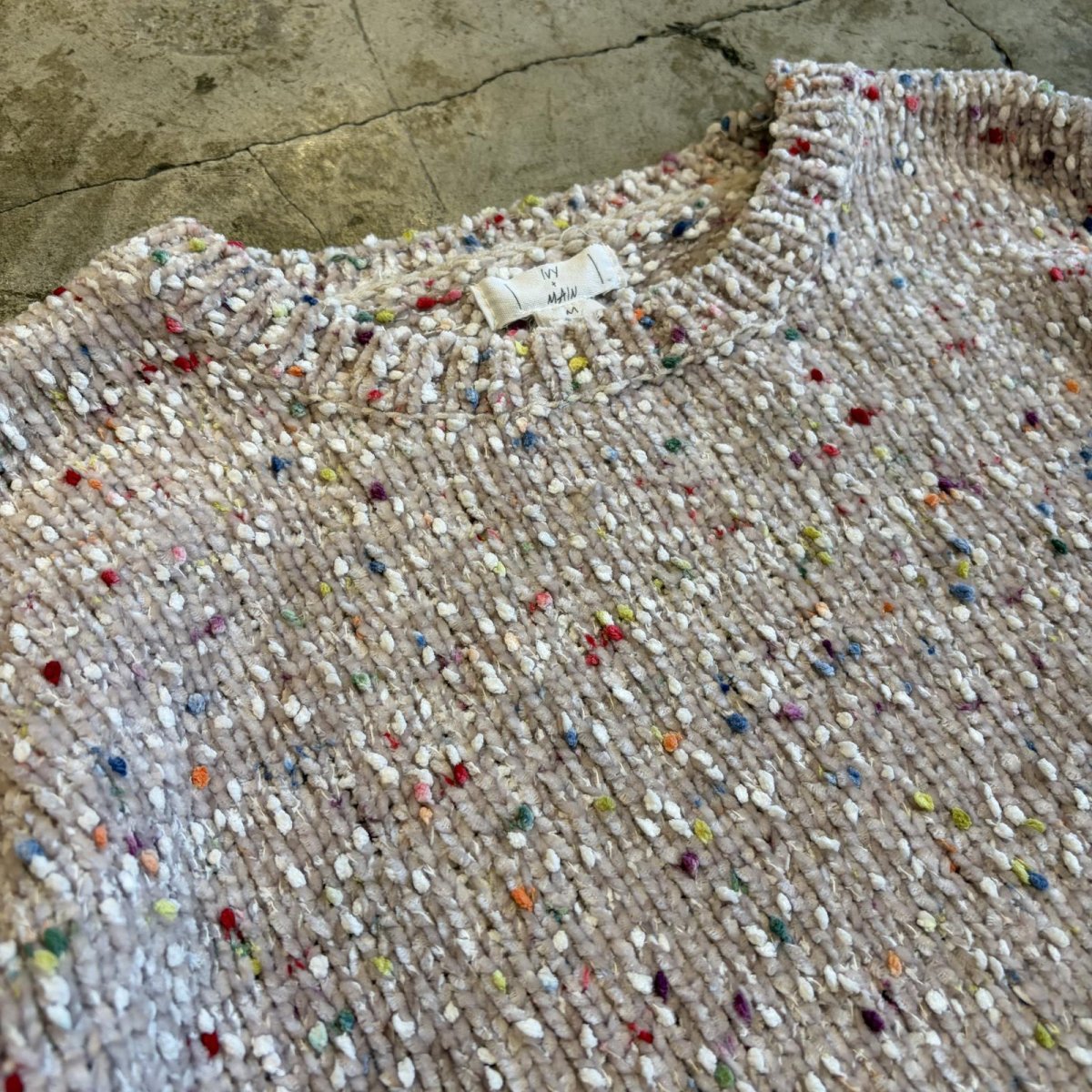 画像3: COLOR NEP CHENILLE KNIT SWEATER / Ladies M (3)