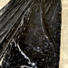 画像4: BLACK CRASH VELOUR WIDE SILHOUETTE PANTS / W30~FREE (4)
