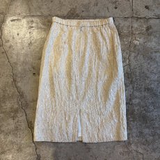 画像2: JACQUARD DESIGN BACK SLIT STRAIGHT SKIRT / W27~W30 (2)