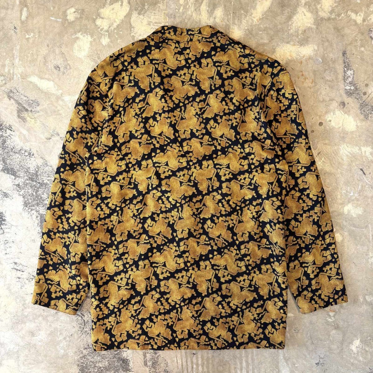 画像2: 80~90's ALL OVER PATTERN TAILORED JACKET / Mens S(L) / MADE IN USA (2)