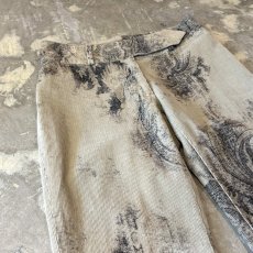 画像3: ART GRAPHIC PATTERN FLARE CORDUROY PANTS / W30 / MADE IN ITALY (3)