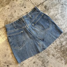 画像8: 60's~70's【Lee】CUT OFF BLUE DENIM SKIRT / W30 (8)