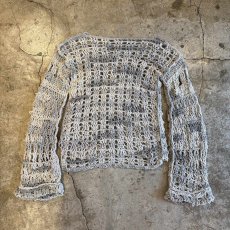 画像2: CHENILLE CROCHET KNIT MESH SWEATER / Ladies L (2)