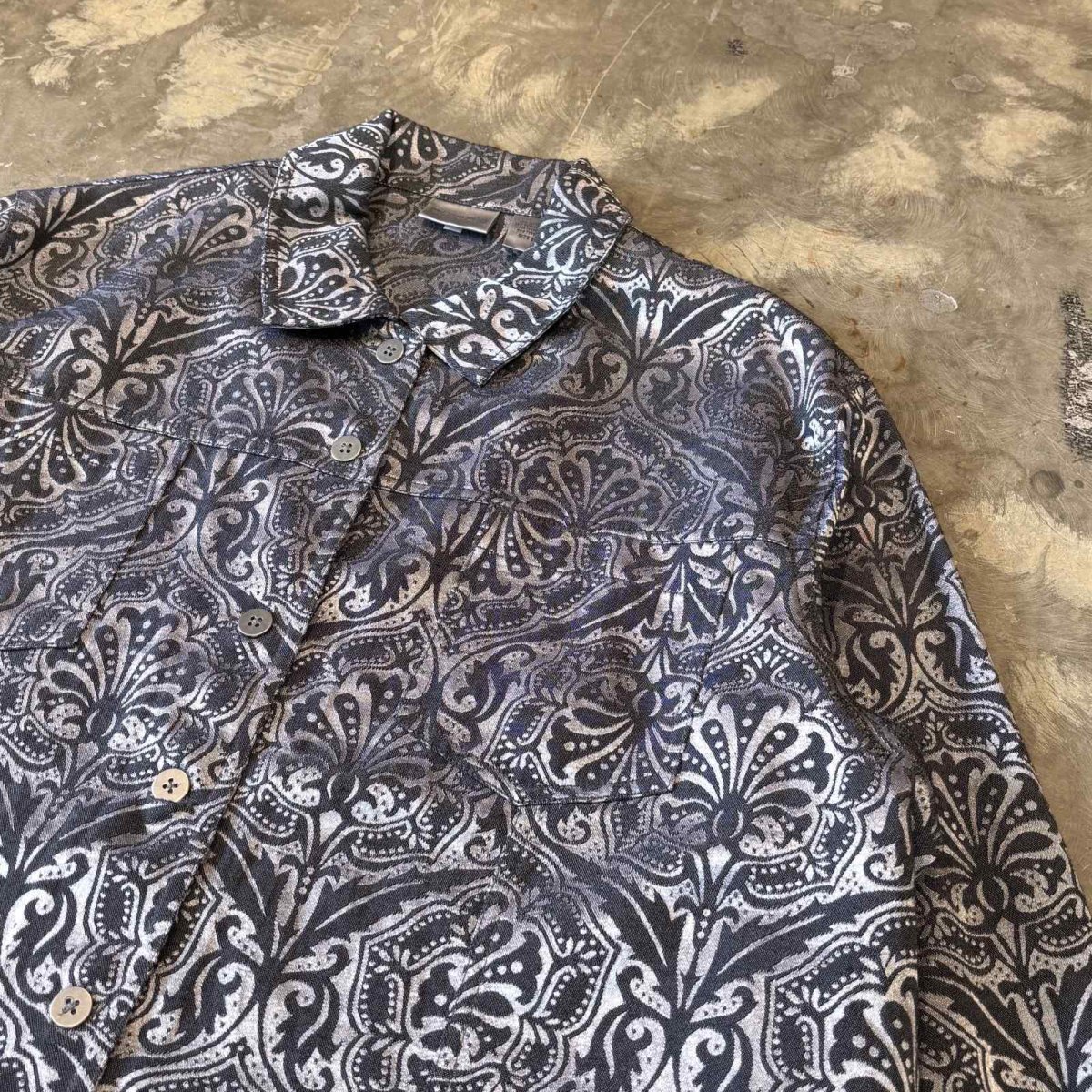 画像4: ALL OVER SILVER MIX PATTERN JACKET / Mens L (4)
