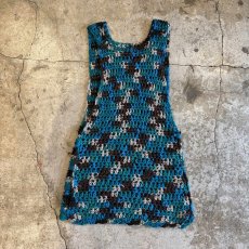 画像2: ALL OVER PATTERN COLOR DESIGN KNIT VEST / Ladies M (2)