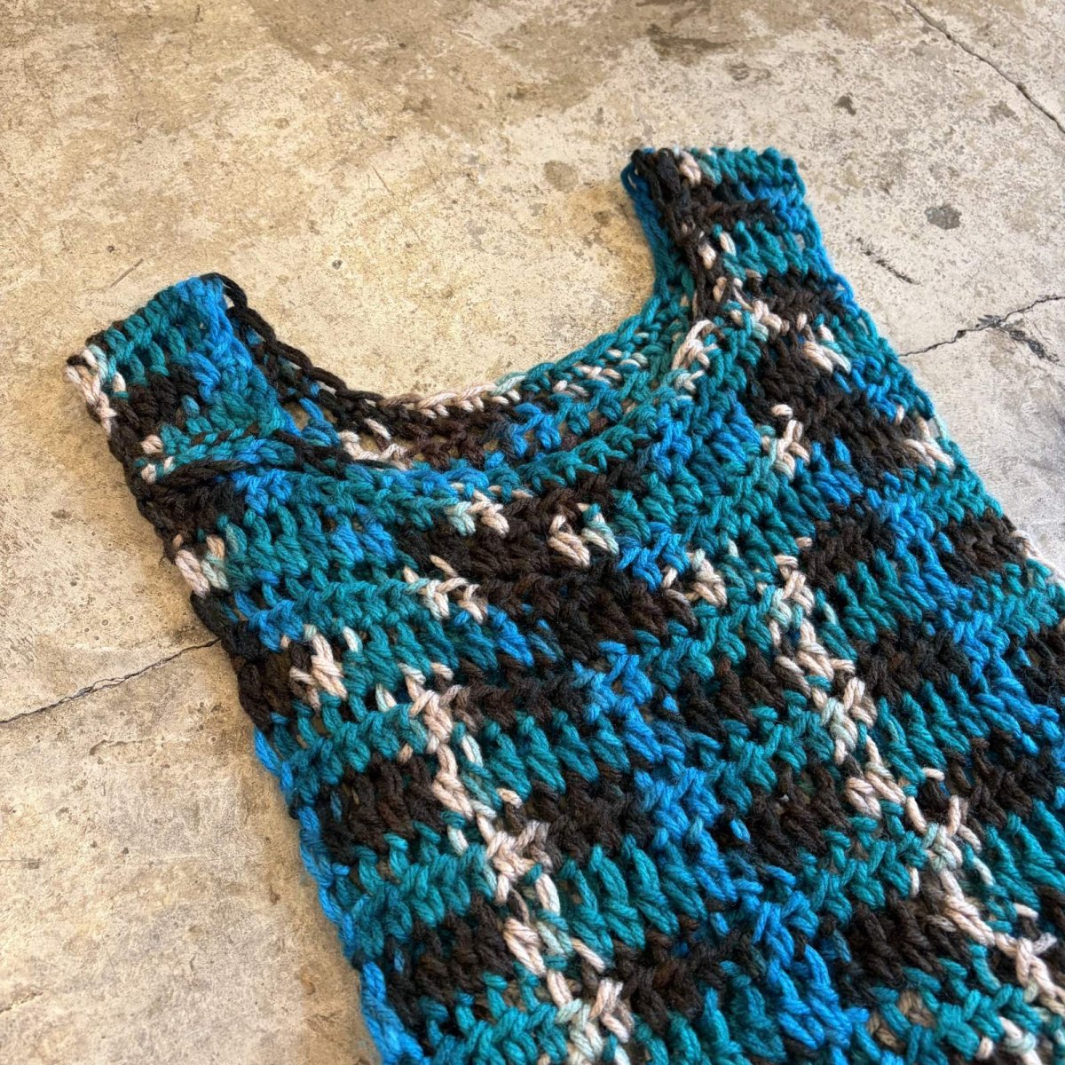 画像3: ALL OVER PATTERN COLOR DESIGN KNIT VEST / Ladies M (3)