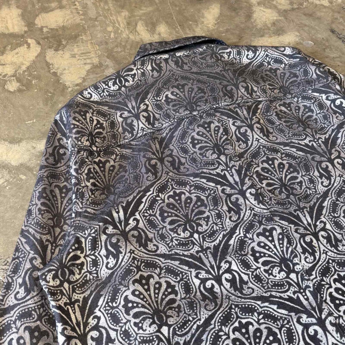 画像9: ALL OVER SILVER MIX PATTERN JACKET / Mens L (9)